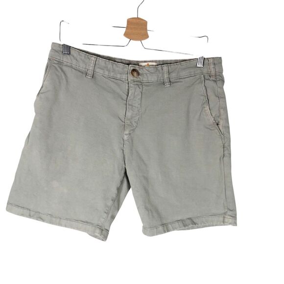 Marine Layer Distressed  7" Stretch Twill Chino Shorts 34 Style 10219 Gray Faded - Picture 1 of 12